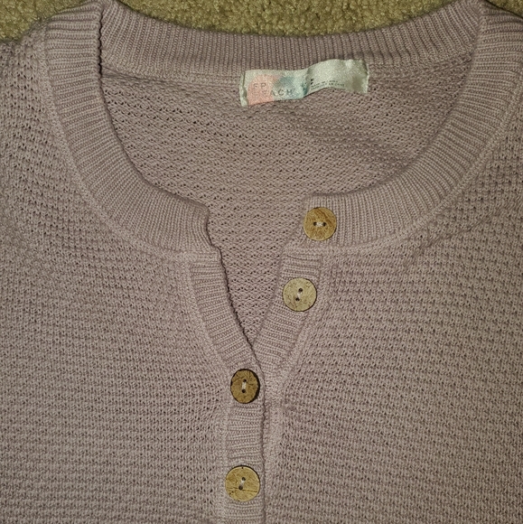 Free People Beach Cotton Pullover Relaxed Hailee Sweater - Picture 3 of 8